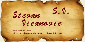 Stevan Vicanović vizit kartica